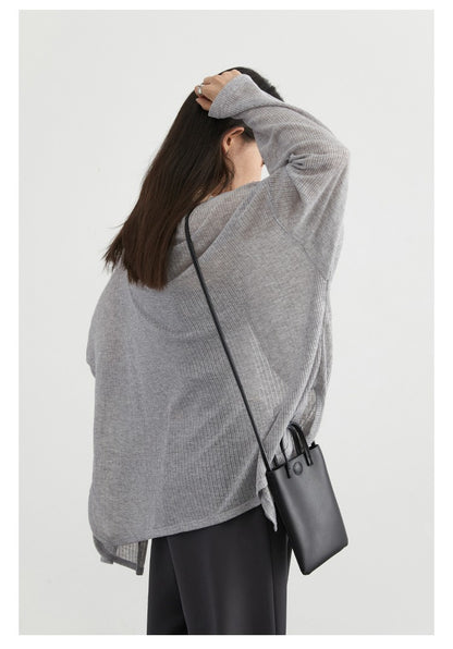 CHIC VEN Women's Cardigan New V-neck Long Sleeved Female Shirt Female Jumpers Sun Protection Woman Top Spring Summer 2024