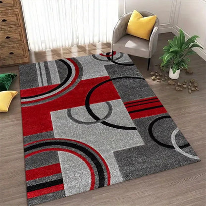 Nordic Style  Area Rug Abstract Geometric Carpet Non-Slip Washable Carpet for Living Room Bedroom and Home Decor Floor Mat