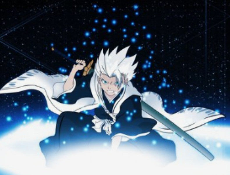 Anime Hitsugaya Toshiro Cosplay Costume Black White  Kimono Wig Full Set Shihakusho Thousand Year Blood War Kimono Uniform