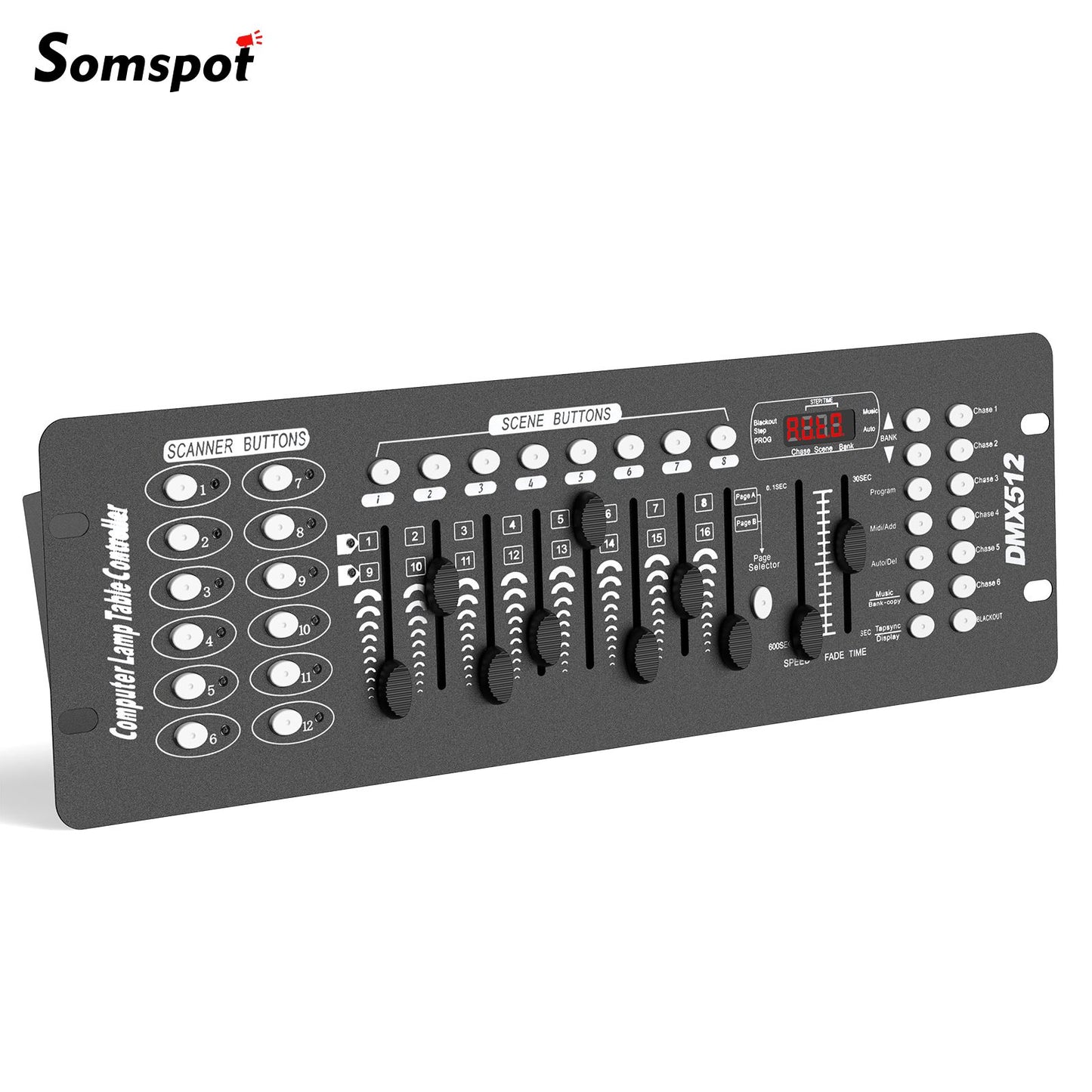 Somspot 192 DMX Controller DJ Equipment DMX 512 Grand Console Stage Lighting Controller For Par Light Moving Head Clubs Concerts