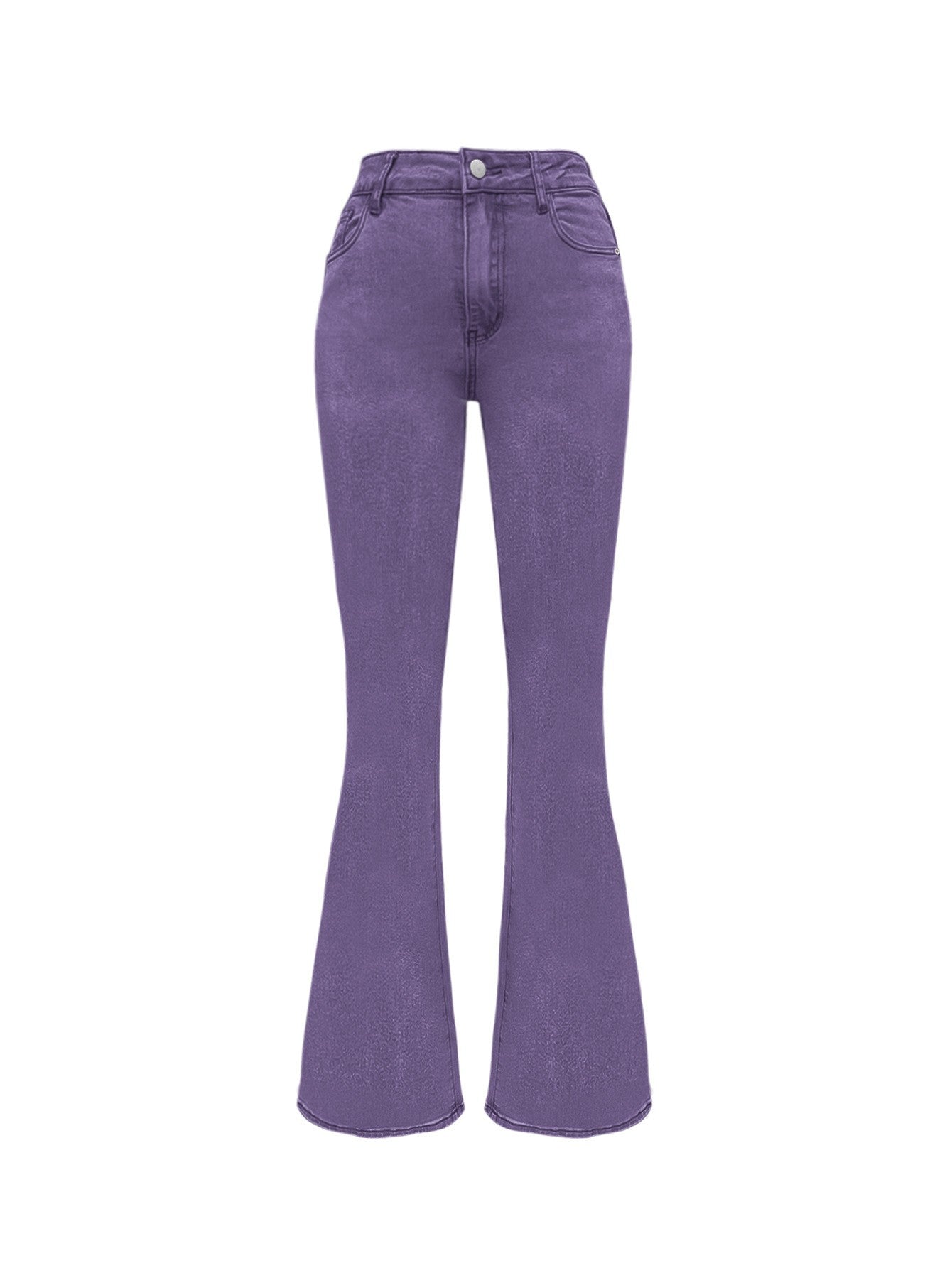 Men Jeans Boot Cut Solid Jean Wide Leg Denim Pant Distressed Washed Full Ankle Length Pockets Zipper Fly High Waist Basics