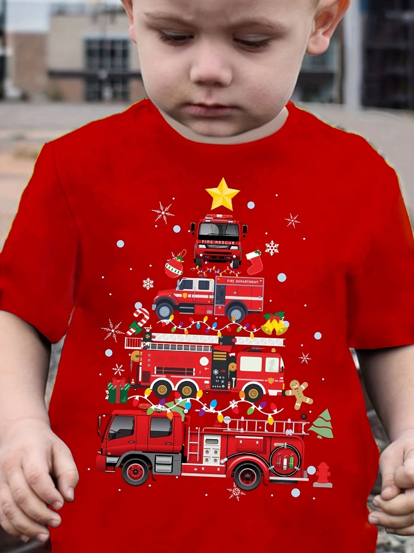Children's Christmas T-Shirt 3D Print Funny Tops Festival Short Sleeve Baby Clothes 2-10y Christmas Gift for Boys Girls Clothing