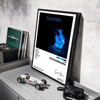 Rap D_Dave Album Painting Calligraphy Linen Canvas Poster Wall Prints for Living Room Bedroom Office Home Decoration