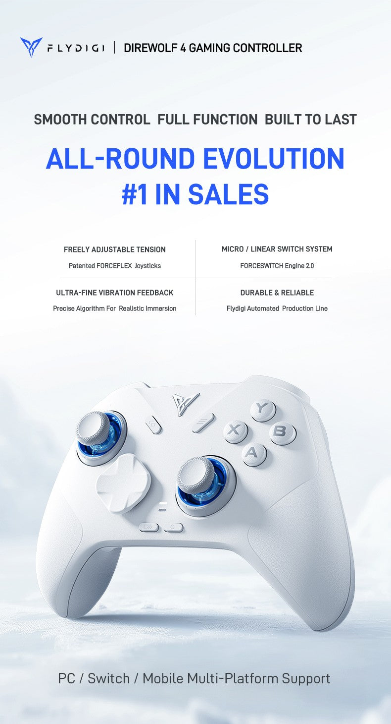 Flydigi Just Launched Direwolf 4 controller gamepad wireless gamepad for pc /Switch/Phone/tablet computer,with charging dock
