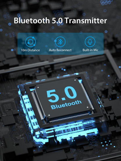 SOOMFON Bluetooth 5.0 Transmitter Wireless Audio Adapter for Nintendo Switch Lite 3.5mm Jack