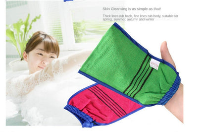 Exfoliating Bath Towel Korean Washcloth Body Massage Scrub Shower Towel SPA Portable Grain Brush Peeling Dead Skin Gloves Adults