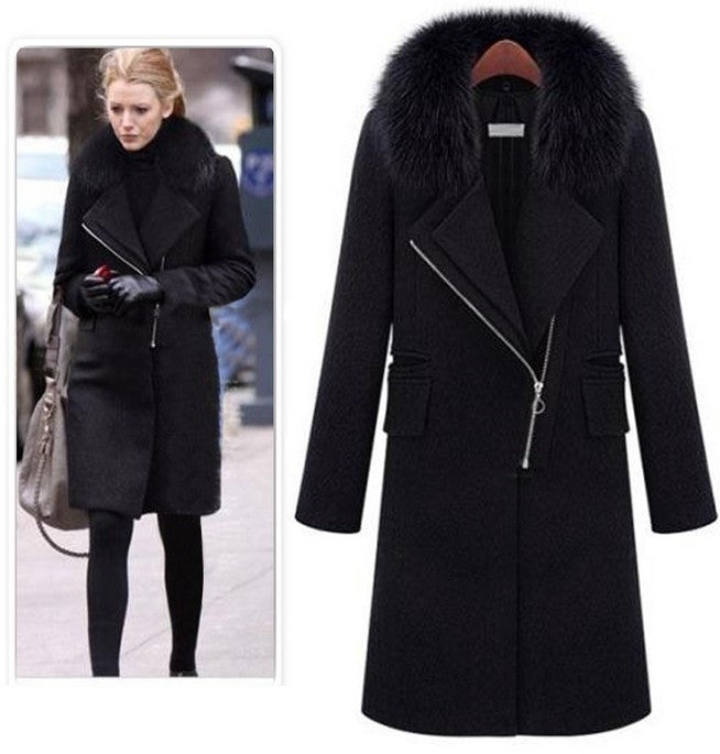 2024 New Winter Fur Collars Cashmere Coat Long With Thick Wool Cloth Coat Of Cultivate One'S Morality Women Clothing Plus Size