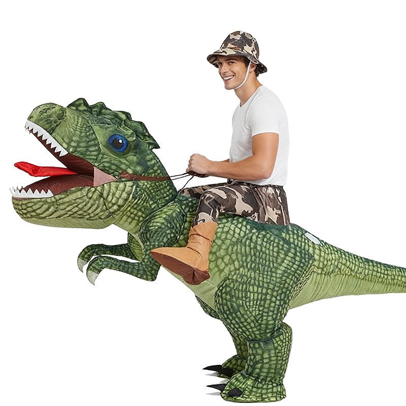 Animal Cartoon Riding Tyrannosaurus Rex Inflatable Costume Adult Children Chase Game Dinosaur Role Playing Halloween Party