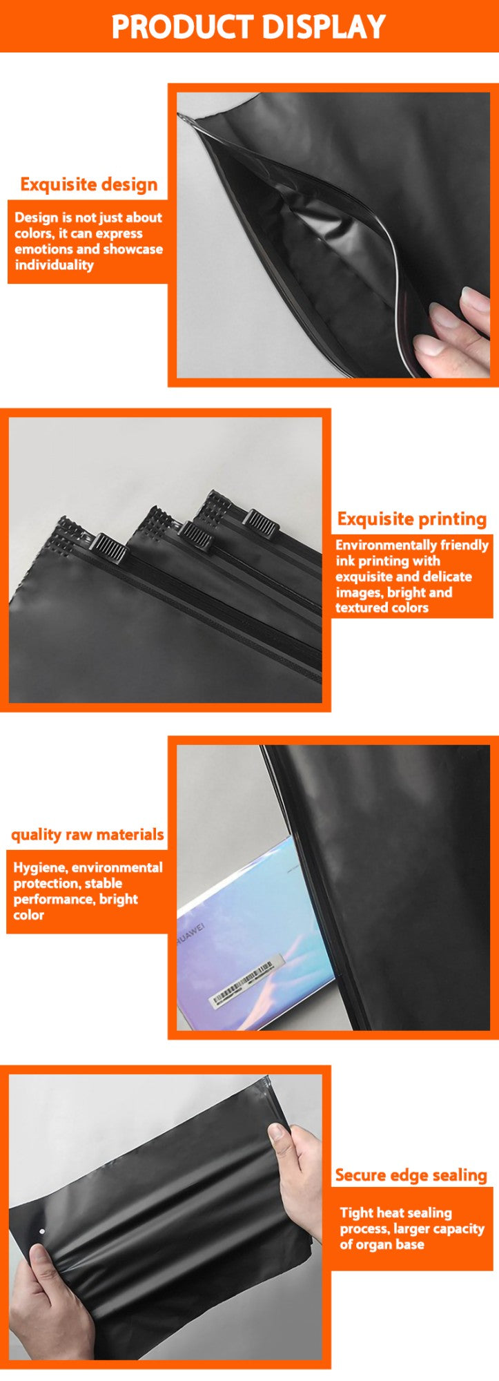 50pcs Customized Color Frosted Zipper Bags Home Travel Storage Bags Clothing Underwear Business Product Packaging Custom Logo