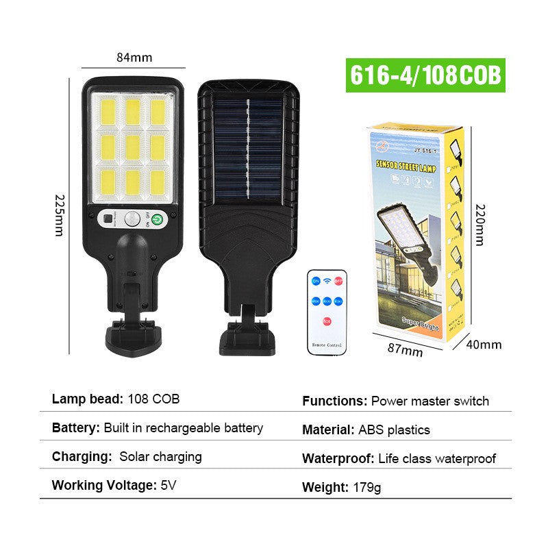 1-5 Pack Solar Street Lights Outdoor Waterproof Motion Sensor Wall LED with 3 Lighting Mode Solar Powered Lights for Garden