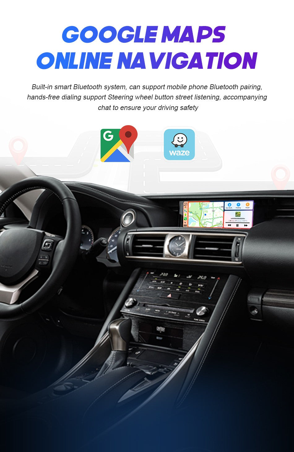 Nunoo Android 14 Wireless Carplay Auto Radio For Lexus IS RC 200 250 300 350 200t 300h Multimedia Player Navigation GPS DSP