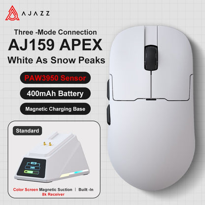 AJAZZ AJ159 APEX/AJ159PRO Wireless Gamer Mouse with RGB Magnetic Charging Base Lightweight  AJ159P Gaming Mouse for PC Laptop
