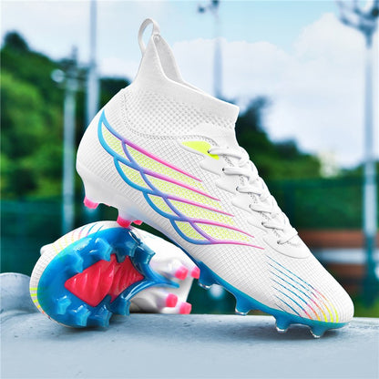 High Ankle Sports Footwear FG/TF Kids Soccer Cleats Football Boots Professional Men's Soccer Shoes Krampon Outdoor Sneakers 2025