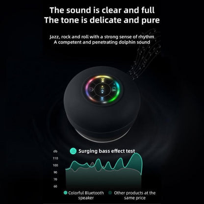Portable Suction Cup Waterproof Luminous Bluetooth Speaker