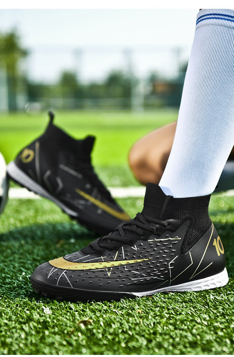Hot Sale Mens Soccer Cleats High Ankle Football Shoes Long Spikes Outdoor Soccer Traing Boots For Men Women Soccer Shoes