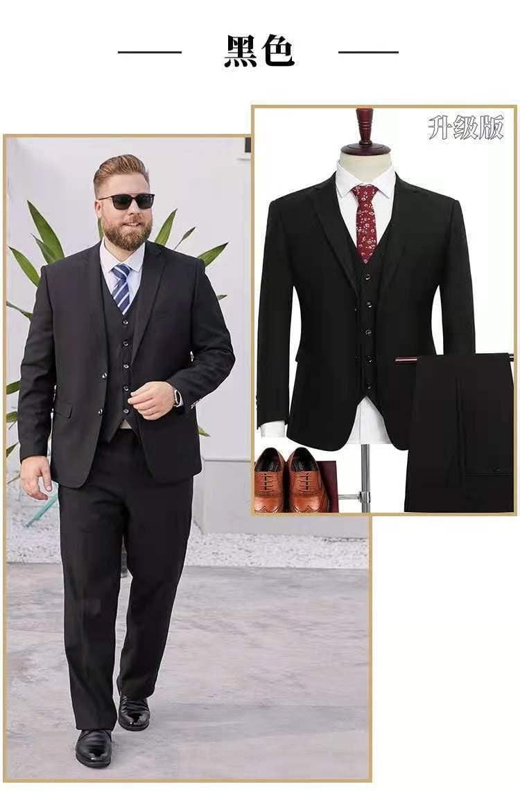 9XL Men's Korean Suit Male Jacket Dad's Business Suit For Middle-aged Formal Dress Fattened Blazer Coat Men Nightclub Black Navy