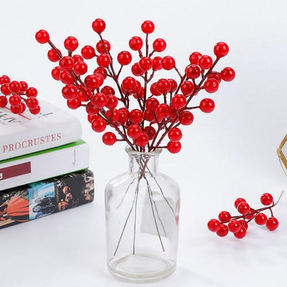 Christmas Simulation Berry Berries  Artificial Flower Fruit Cherry Plants Home Christmas Party Decoration DIY Gift