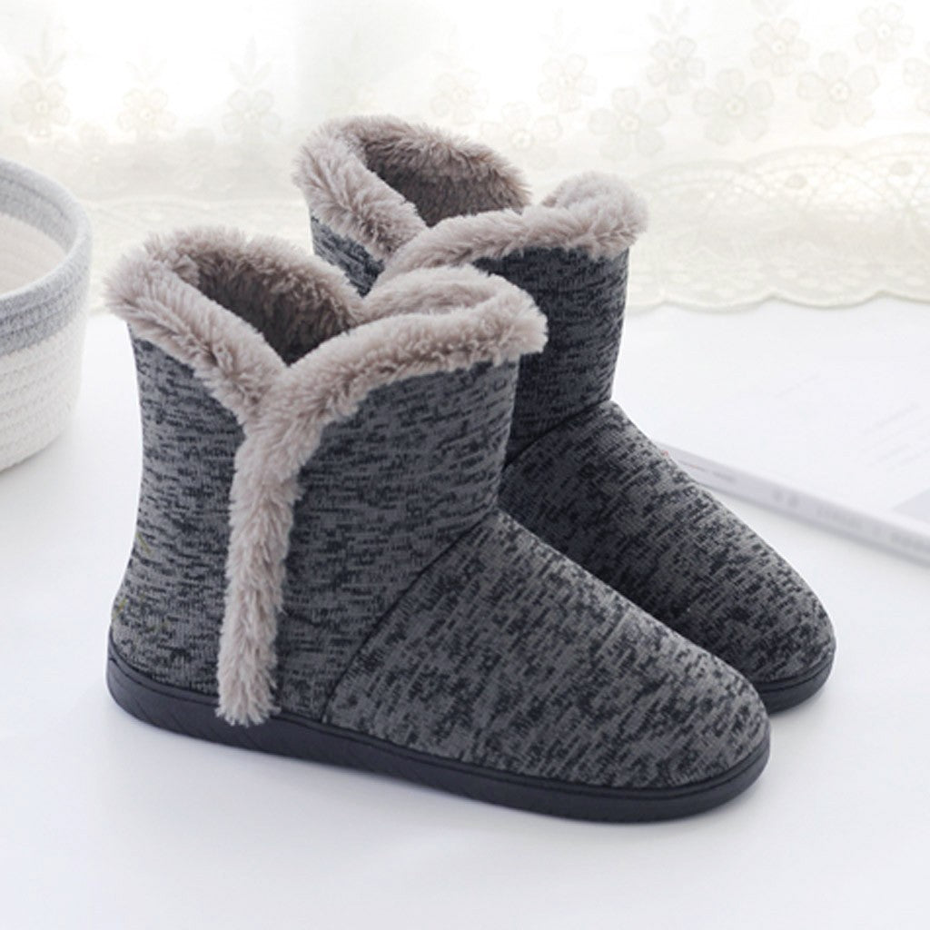 Insulated Hunting Boot Winter Men Models Soft Warm Home Boots Thick Fur Furry Men Short Plush Cotton Shoes Men Chukka Boots
