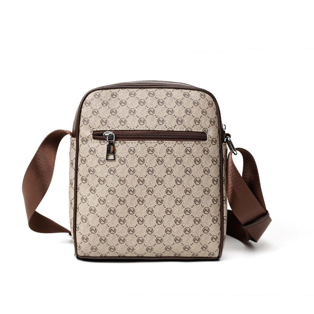 Luxury Design Men's Crossbody Bags Fashion Plaid Letter Printed Crossbody Bag Men Square Shoulder Bag Male Sling Messenger Bag