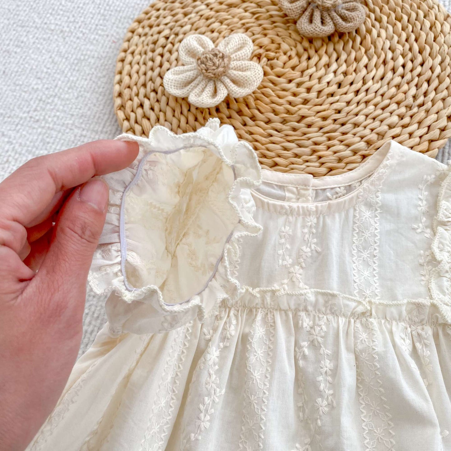 Girls Summer Fashion Set Children's Embroidered Grid Puff Sleeve Top+Shorts Two Piece Cute Baby Girls Clothes Set Baby Clothes