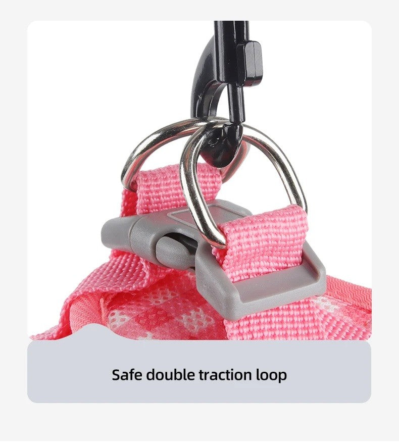 Colete Peitoral para Gatos com Estampa Xadrez, Coleira Atraente para Gatinhos, Coleira Anti-perda para Filhotes, Respirável para Exteriores, Ajustável e Refletora