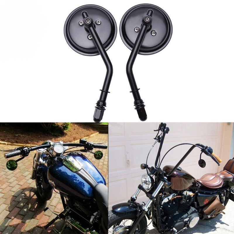 Espelho Retrovisor Redondo M8 para Motocicleta Espelhos Laterais Retro Espelhos Traseiros para Harley Dyna Bobber Chopper Sportster Old School Touring