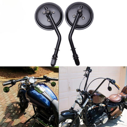 Espelho Retrovisor Redondo M8 para Motocicleta Espelhos Laterais Retro Espelhos Traseiros para Harley Dyna Bobber Chopper Sportster Old School Touring