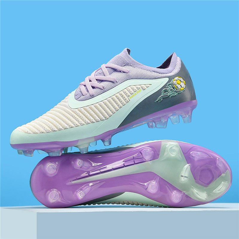 New Men Football Boots Outdoor Sport Boys Soccer Shoes Adult Non Slip Long Spikes Training Cleats Breathable Match Comfortable
