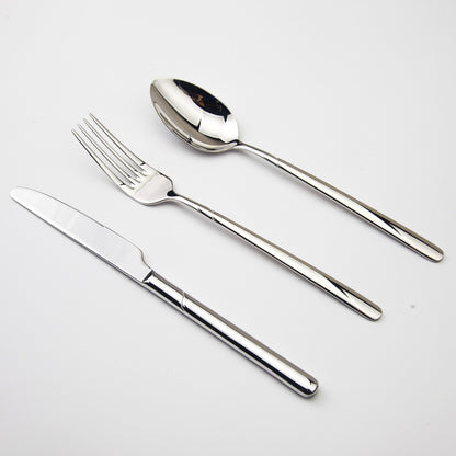 Conjunto de Talheres Cozy Zone 24 Peças Aço Inoxidável Conjunto de Talheres de Luxo Prata Talheres Facas Garfos Jogo de Jantar Ocidental Restaurante