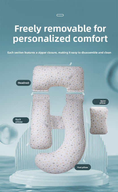 Pregnant women's pillows side sleeping pillows abdominal support U-shaped throw pillows for pregnant women to sleep are enlarged