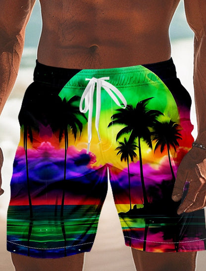 Fashion Men's Hawaiian Shirt 3D Printed Landscape Tropical Plants Shirt  short sleeved  summer casual Aloha shirt for mens