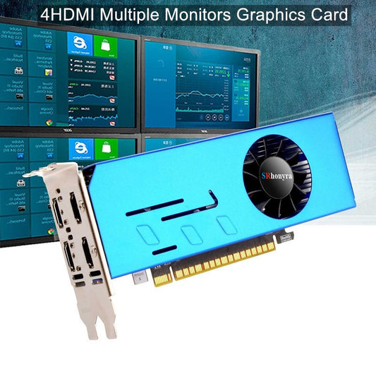 SRhonyra Multi-monitor Graphics Card GT730 4 HDMI Video Card Multi Screen Splicing  2GB GDDR5