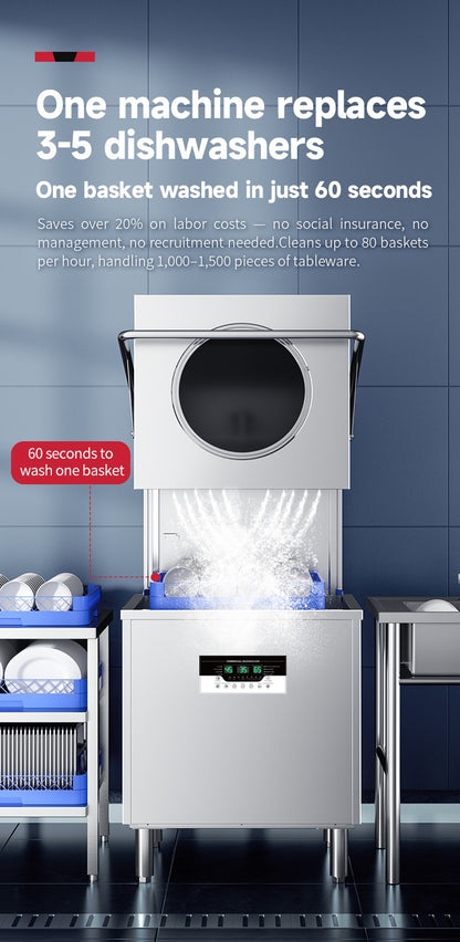 Automatic Stainless Steel Commercial Dishwasher Restaurant Hotel Dish Washing Machines for Washing Dishes