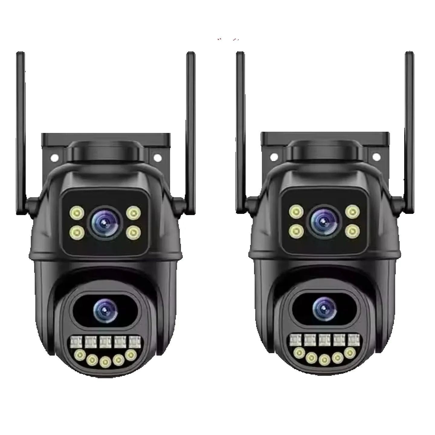 Câmera de vigilância WiFi 4K 8MP, detecção humana por IA, lente dupla, zoom digital 4X, câmeras IP PTZ de segurança externa