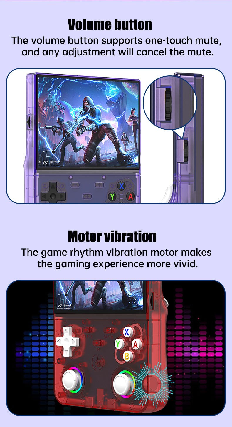 New R36 Ultra X Handheld Retro Video Game Console IPS Screen 128GB Portable Games Pocket Player with Linux System