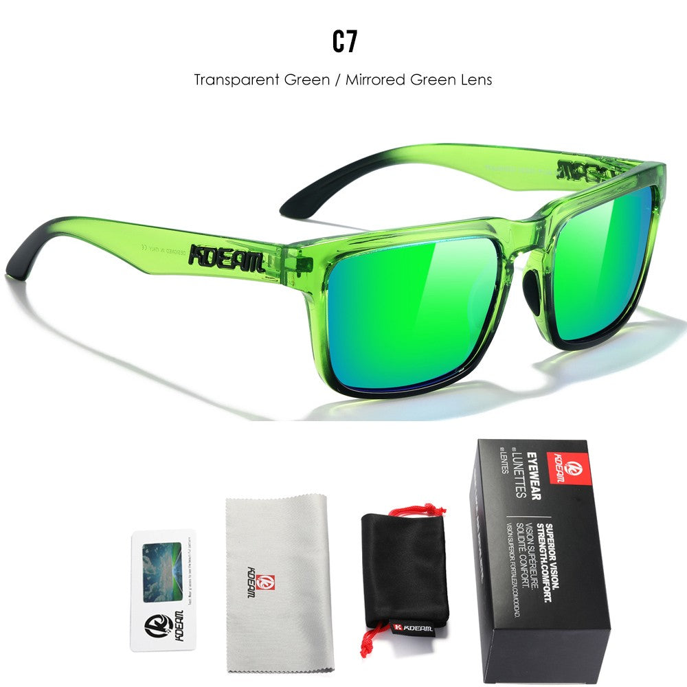KDEAM PLUS Size Fishing Sunglasses Men 64mm Width Larger Size Polarized Sunglasses For Driving Night Vision Goggles