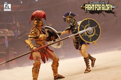 [Pré-Venda] XesRay Fight For Glory 1/12 Action Figure Combatants Wave 6 Cassia Berenice Medocus o Trácio Modelo de Anime Para Presente