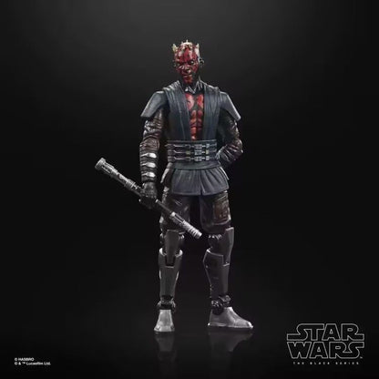 Star Wars The Black Series Darth Maul Figura de Ação - Brinquedo Colecionável Modelo The Clone Wars para Crianças e Presentes de Hobby