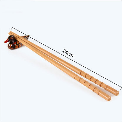 1/5 Pair Pure manual Natural Bamboo Wood Chopsticks Healthy Chinese Carbonization Chop Sticks Reusable Hashi Sushi