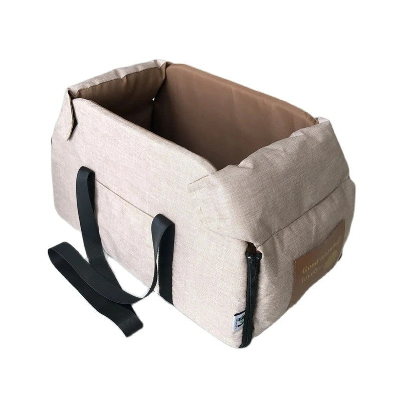 Assento de Carro para Cães Pequenos Assento para Console Central Assento Elevado para Carro Cesta de Transporte para Cães Portátil para Gatos Bolsa de Viagem de Segurança