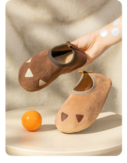 Children Indoor Shoes With Soft Soles, Kids Anti Slip And Breathable  Plush Floor Shoes, Boys And Girls Winter Cotton Shoes