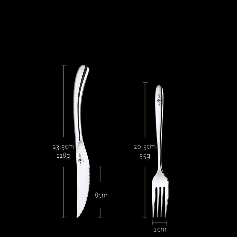 Conjunto de Talheres de Luxo Clássico em Aço Inoxidável 316 Certificado LFGB Garfo Faca Concha para Bife Acessórios de Mesa para Casamento
