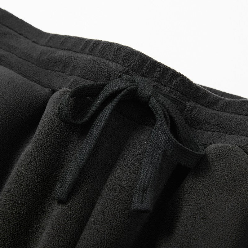 YJKVUR Unisex 2025 Winter New Oversize Pants Men Women Warm Fleece Liner Drawstring Trousers Casual Comfortable Gym Sweatpants