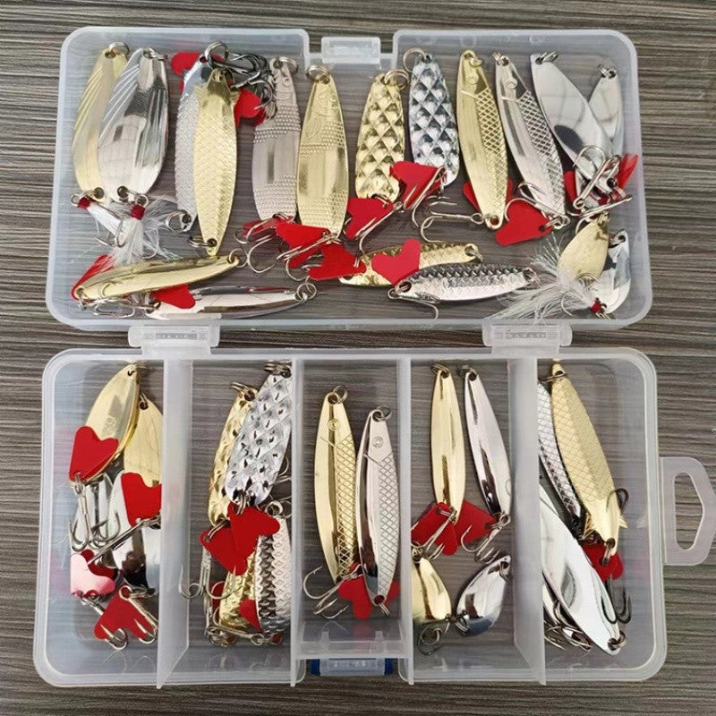 Fishing Lure Kit 10PCS 12PCS 16PCS 20PCS 36PCS sets Trolling Jigging Lure Metal Spoon Bass Pike Tackle Accessories With Box