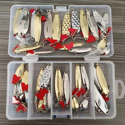 Fishing Lure Kit 10PCS 12PCS 16PCS 20PCS 36PCS sets Trolling Jigging Lure Metal Spoon Bass Pike Tackle Accessories With Box
