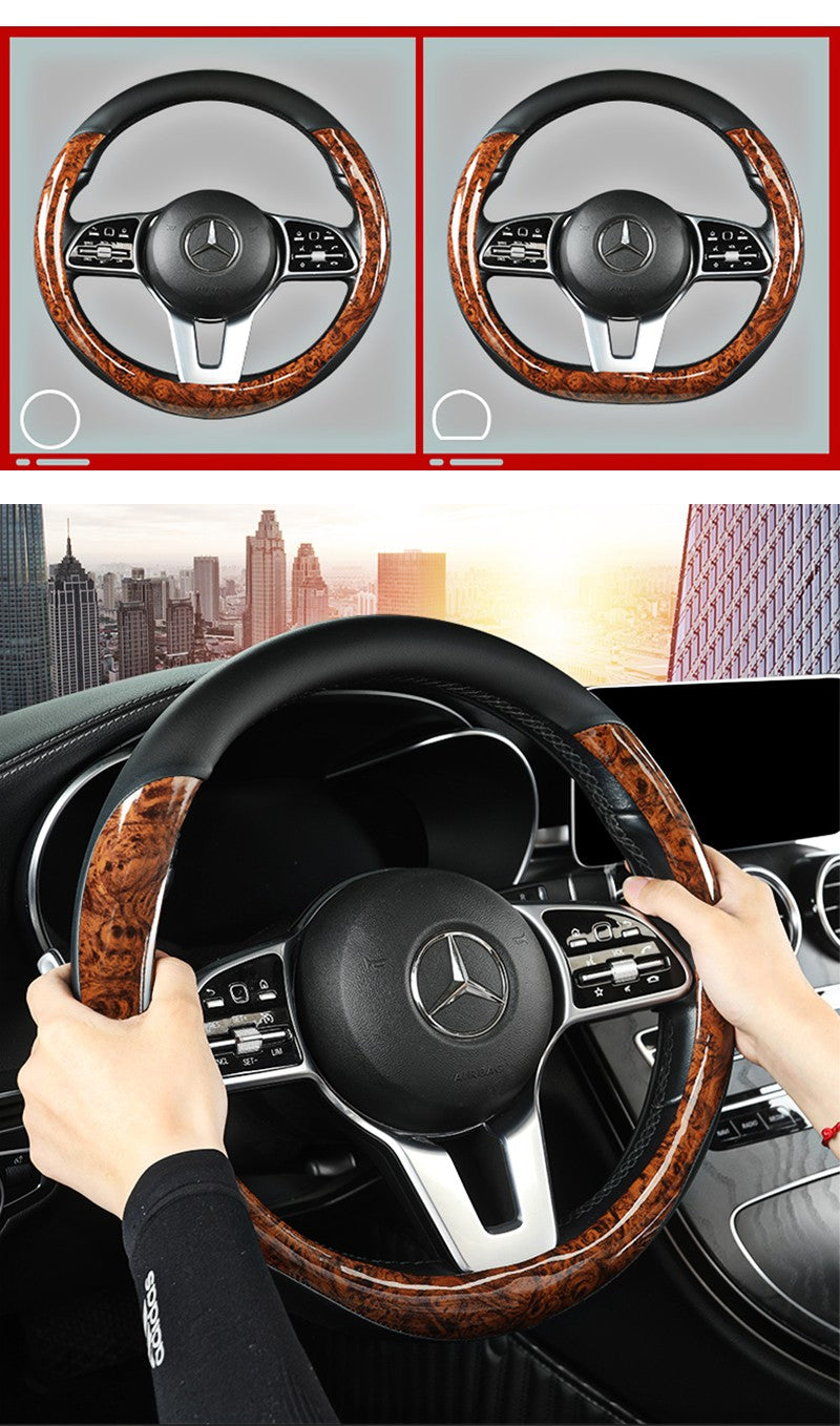 Motocovers Carro Anti-Derrapante Capa de Volante em Couro Universal para Carro Capa Protetora de Volante Estilo Fashion 38cm Tipo O D
