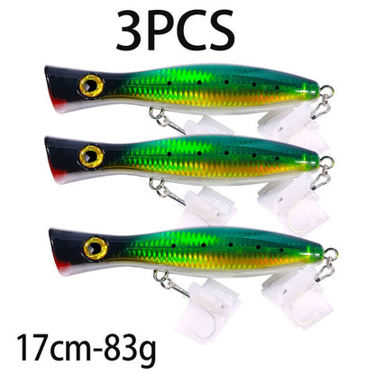 Iscas de Pesca Popper Topwater 11cm 23g 13cm 43g Pesca Boia Artificial Pesca de Baixo, Lúcio, Carpa, Wobbler, Artigos de Pesca