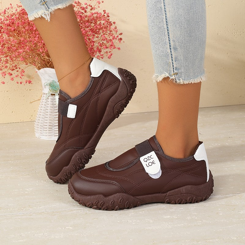 Soft Sole Non-Slip Work Shoes Comfortable for Feet Autumn Winter Women's Black Sneakers Slip-On Waterproof Kitchen Office