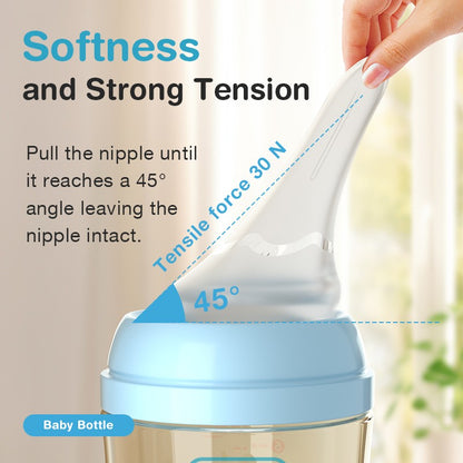 MAMIJOY 160/240ML PPSU Baby Bottle Double Handle Infant Drop-proof Baby Wide-caliber Milk Bottle Newborn Feeding Bottle BPA Free