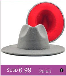 free shipping 2022 new Fashion men fedoras women's fashion jazz hat summer spring black woolen blend cap outdoor casual hat X XL